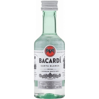 Bacardi Carta Blanca 37,5% 0,05 l (čistá fľaša)