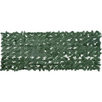 vidaXL Balkonová zástěna s tmavě zelenými listy 200 x 75 cm