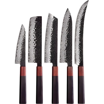 HARAHU Комплект кухненски ножове дамаск ao-37385 / Кафяв kp37385 (ao-37385)