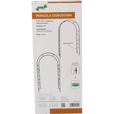 ZAHRADNÁ PERGOLA 114 x 37 x 230 CM (+KOTVY)