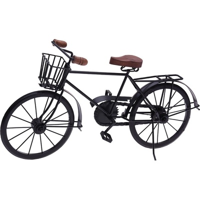 Dekorácia stojaca BICYKL 47 cm čierna s košíkom