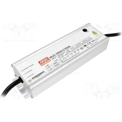 MEAN WELL HLG-185H-C1400A Napájecí zdroj: spínaný; LED; 200W; 71÷143VDC; 700÷1400mA; IP65