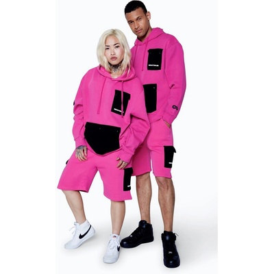 Hype Поларени къси панталони Hype Men's Fleece Jogger Shorts - Pink