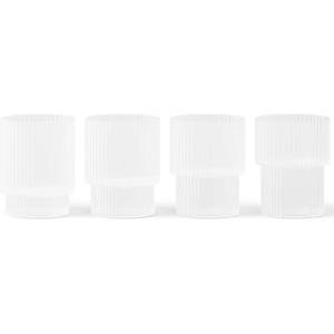 ferm LIVING Чаша за вода RIPPLE 200 ml, комплект от 4 бр. , бял, твърди LIVING (FERM1104269322)