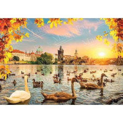 Magnolia - Puzzle Swans near Charles Bridge - 1 000 piese