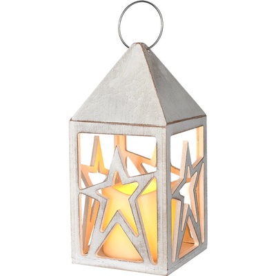 Solight L0917 dřevěná lucerna s LED svíčkou 2x AA