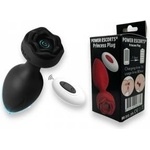 Power Escorts - Princess Plug - Remote Rose Design Plug - USB Rechargeable - 10 Functions - Black