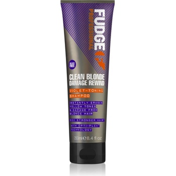 Fudge Clean Blonde Damage Rewind лилав тониращ шампоан за блонд коса и коса с кичури 250ml