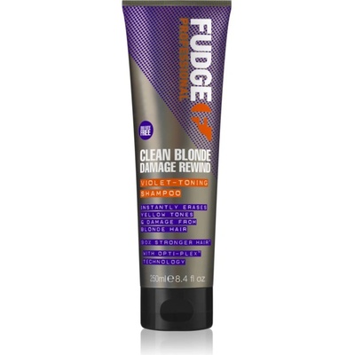 Fudge Clean Blonde Damage Rewind лилав тониращ шампоан за блонд коса и коса с кичури 250ml