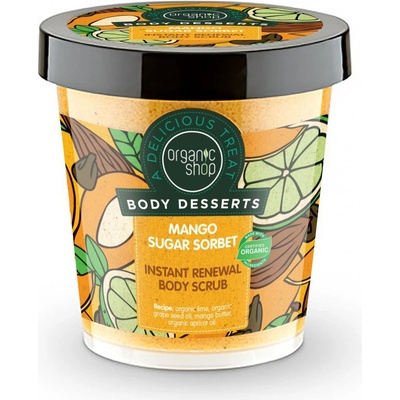 Organic Shop telový peeling Mangový cukrový sorbet 450 ml
