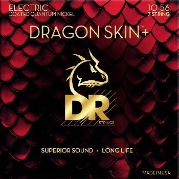 DR Strings Dragon Skin+ Coated 7 string Medium 10-56 Струни за електрическа китара (DEQ-7/10)