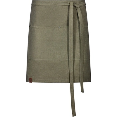 Exner Krátká zástěra do pasu EX197 Dark Green Washed 80 x 45 cm