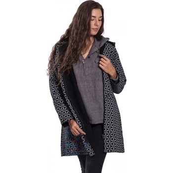 Dámský kabát Květ života černý