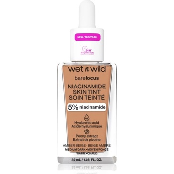 Wet n Wild Bare Focus Niacinamide Skin Tint lehký hydratační make-up Amber Beige 32 ml