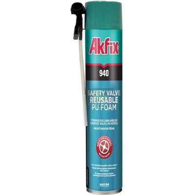 Akfix ПОЛИУРЕТАНОВА ПЯНА 940-С МЕХАНИЧЕН ВЕНТИЛ 850ml AKFIX 31262