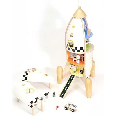 Classic World Дървена играчка с активности - Космическа ракета (cw50528)