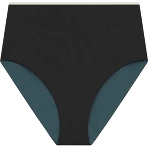 MYMARINI Дамско бикини долнище MYMARINI Women's Highwaist Shorts Bikini bottom - Black / Grey / White - размер XL (150-5669-0214)