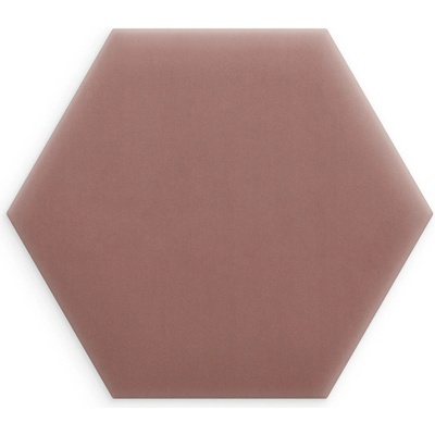 Čalouněný nástěnný panel Magic Velvet špinavě růžový 35x40 cm hexagon