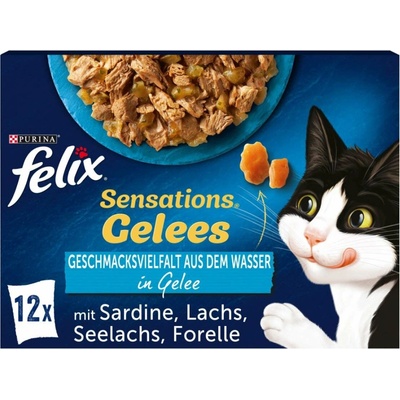 FELIX Sensations želé výběr z vody, 12× 85 g