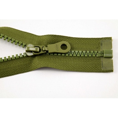 Deliteľný kostený zips - dĺžka (30 - 95 cm) - rôzne farby 85 cm Khaki