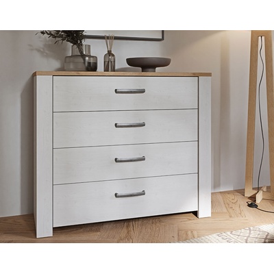 Скрин four 100 см, дъб ривиера/светла иглослистна дървесина (bhlk212-m482)