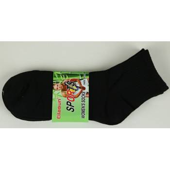 Ellasun dámské bambusové ponožky SPORTS 3 páry černé