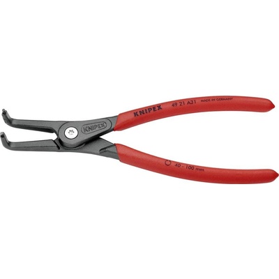 Knipex 49 21 A31 kleště na pojistné kroužky Vhodné pro (kleště na pojistné kroužky) vnější kroužky 40-100 mm Tvar hrotu zahnutý o 90° – Zboží Mobilmania