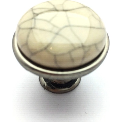 Interex TOSCA nikel patina/ popraskaný porcelán 30 mm