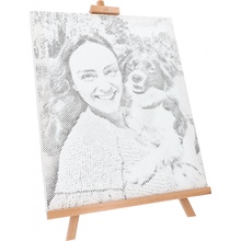 Vymalujsisam.cz Tečkování - Vytečkuj si svoji fotku! Velikost: 40x50cm, Rámování: S vnitřním rámem, Barva teček: Černá