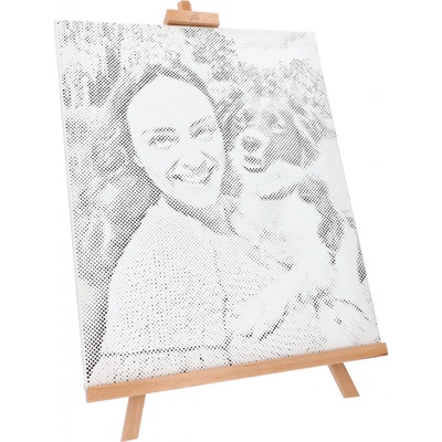 Vymalujsisam.cz Tečkování - Vytečkuj si svoji fotku! Velikost: 40x50cm, Rámování: S vnitřním rámem, Barva teček: Černá – Sleviste.cz