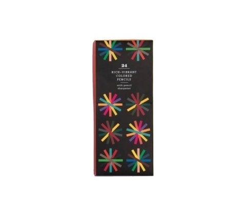 24pc Colored Pencil Set with Sharpener Galison