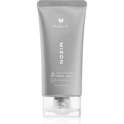 Mizon Inout Watery Sheer Sunscreen лек защитен крем за лице с хидратиращ ефект SPF 50+ 50ml
