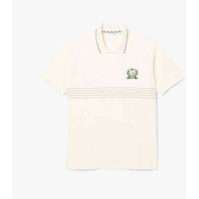 Lacoste Блуза с яка Lacoste Men's Crest Short Sleeve Polo Shirt - White XFJ