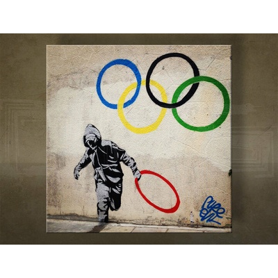 Obraz na plátne Street ART – Banksy - 30x30 cm