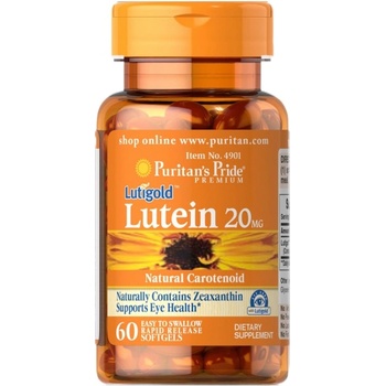 Image 1 of Puritan's Pride Lutein 20 mg with Zeaxanthin [60 Гел капсули]