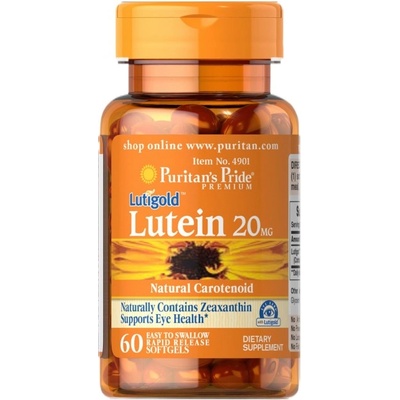 Puritan's Pride Lutein 20 mg with Zeaxanthin [60 Гел капсули]