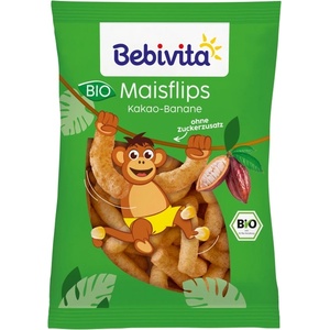 Bebivita Био царевичени пръчици Bebivita - С какао и банан, 30 g (19308) - baby