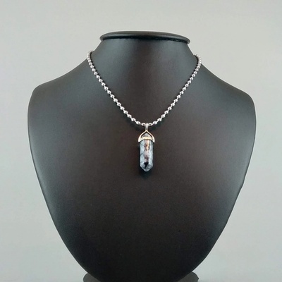 Naky Řetízek s minerálem obsidián M005