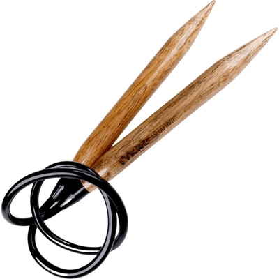 LYKKE Crafts Tlusté kruhové jehlice Lykke 19 mm – mangové dřevo