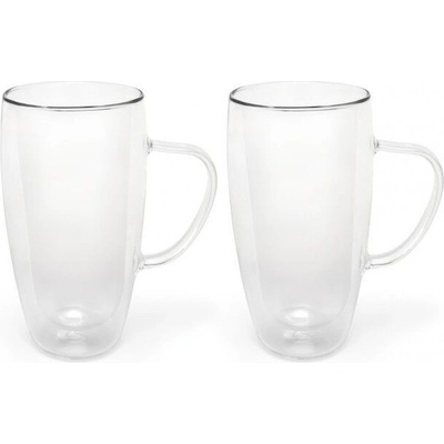 Bredemaijer Group BREDEMEIJER Сет от 2 двустенни стъклени чаши с дръжка за Cappuccino/Latte Macchiato - 400 мл (BR-165015)