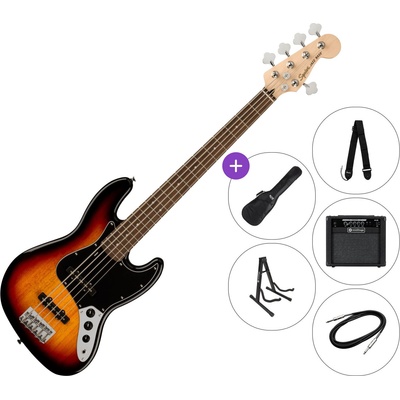 Squier Affinity Series Jazz Bass V LRL BPG SET 2 3-Color Sunburst 5-струнна бас китара