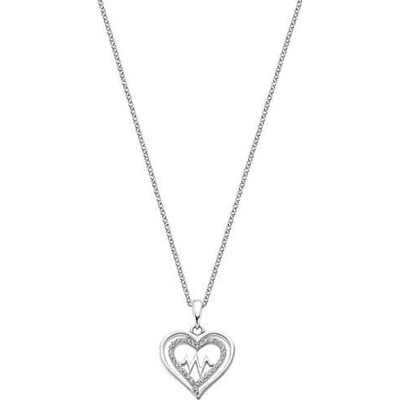 Lotus Silver Romantický strieborný náhrdelník srdce sa zirkónmi LP3043-1 / 1