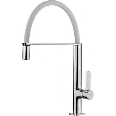 Strohm Teka Fo 937 БЯЛ Кухненски смесител, подвижен душ, хром-бял (Б.7020.БЯ)