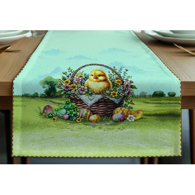 Mondo Italia Veľkonočný gobelínový behúň MI07 Viacfarebná 45x140 cm