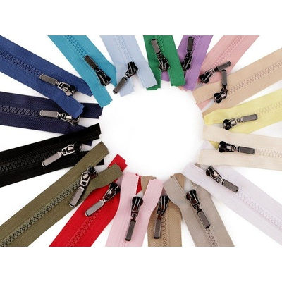 Kostěný zip No 5 délka 30 cm s ozdobným jezdcem Varianta: 308 hnědá přírodní, Balení: 1 ks