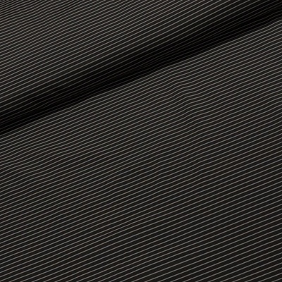 Podšívka polyesterová, černý a šedý proužek, š.140cm (látka v metráži)