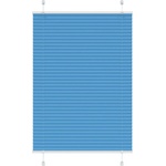 vidaXL Плисирана щора, синя, 100x100 см, ширина на плата 99, 4 см, полиестер (4015177)