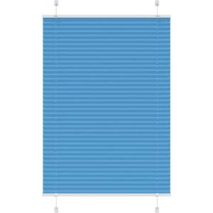 vidaXL Плисирана щора, синя, 100x100 см, ширина на плата 99, 4 см, полиестер (4015177)