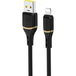 Dudao L25L 30W USB-A - Lightning кабел с мека силиконова оплетка Light (L25L black)
