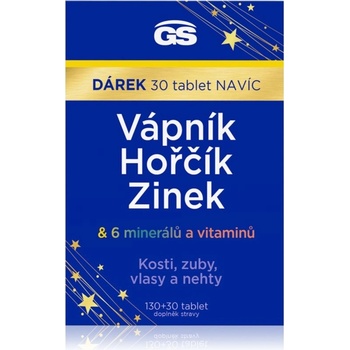 GS Vápník Hořčík Zinek 130+30 tablet 2023